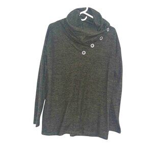 Vanilla Bay Olive Green Cowl Neck Button Detail Long Sleeve Sweater Top